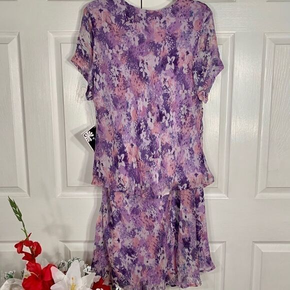 PURPLE & PINK 2-PIECE DRESS by PHOOL SIZE 1X NWT - Picture 4 of 4